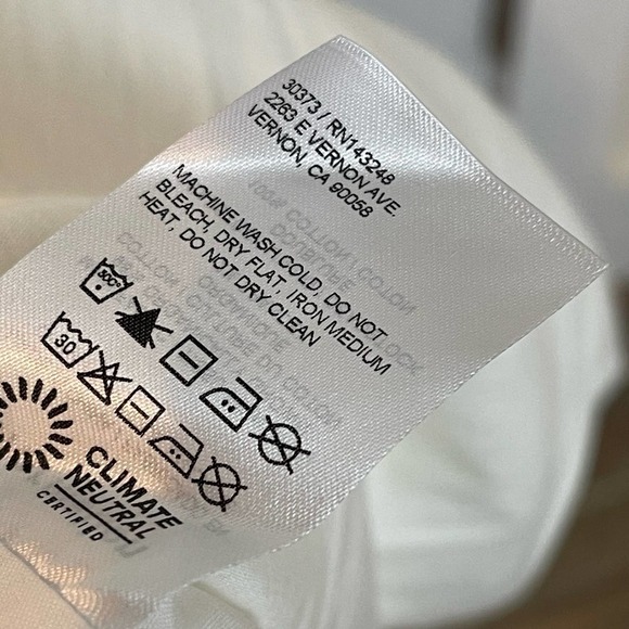 Reformation Derek Short Sleeve White Midi Dress Size 12 New - Picture 5 of 9